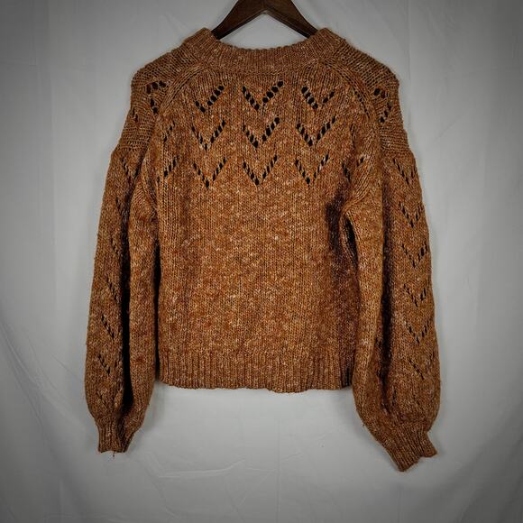 MADEWELL Pointelle Bubble sleeve Women's Sweater. - Picture 5 of 7